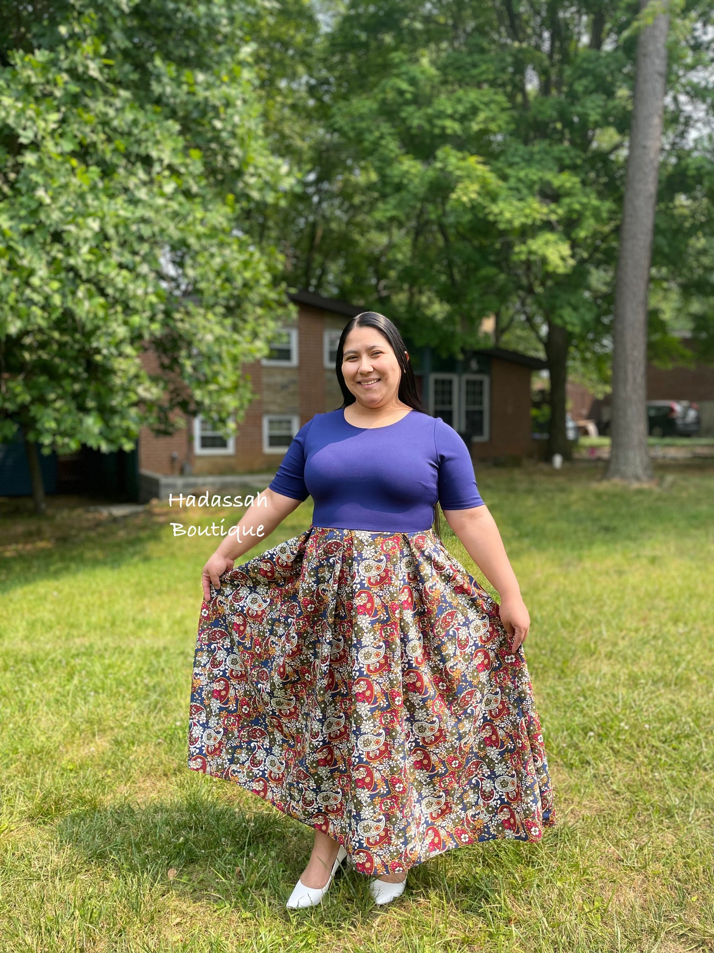 Blue floral Maxi Dress