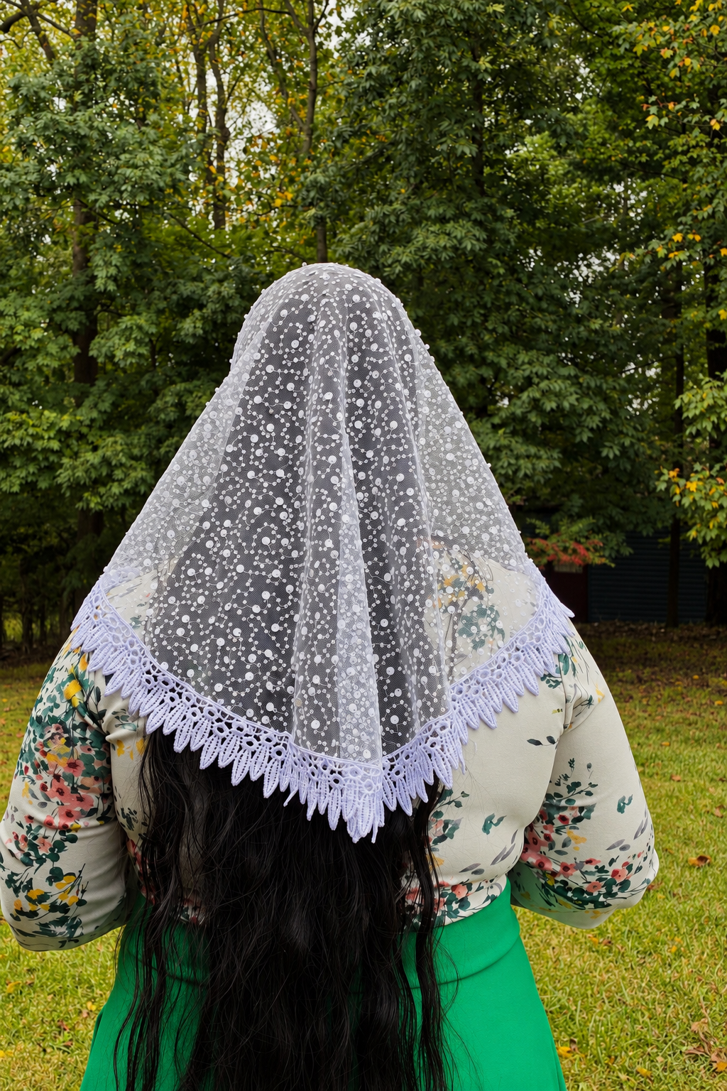 Grace White Lace Veil | Velo Gracia Blanco