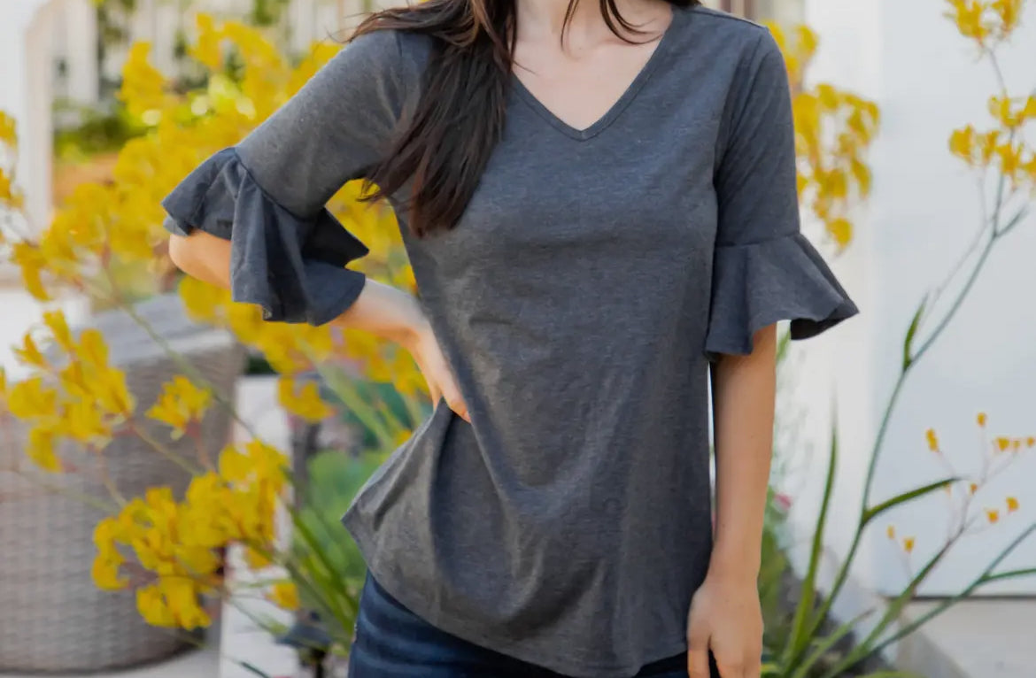 Emerson flare sleeve top