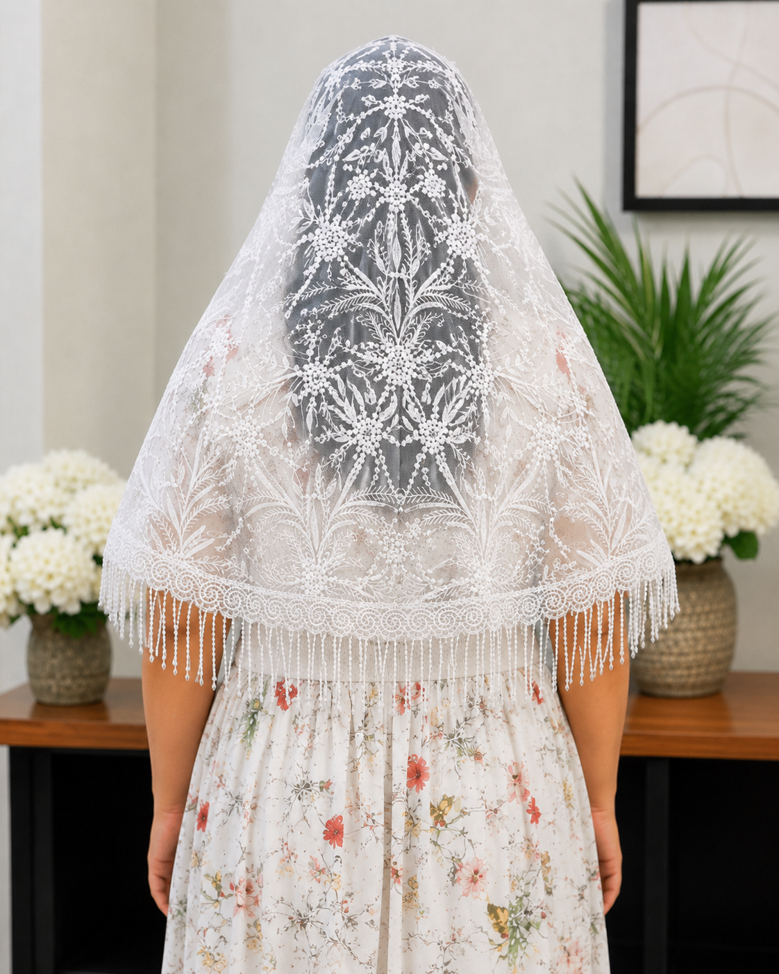 Embroidery Mesh Lace Veil