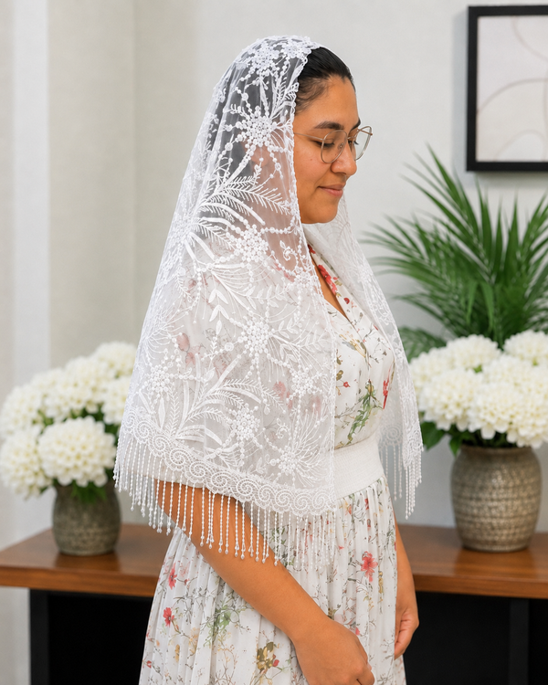 Embroidery Mesh Lace Veil