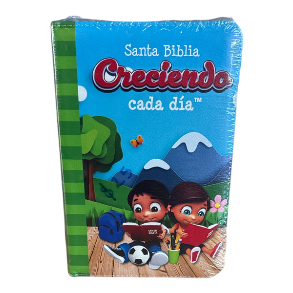 Santa biblia creciendo Azul