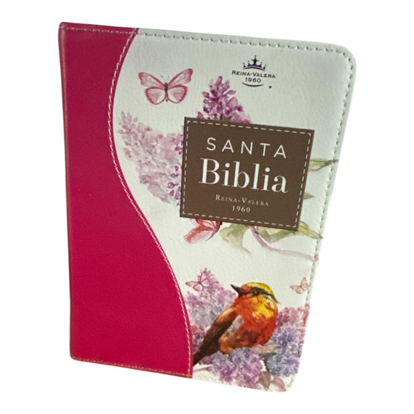 Biblia de bolsillo RV1960 floral fucsia