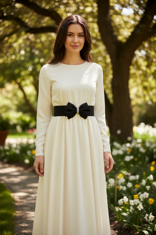 Grace Black Bow Belt