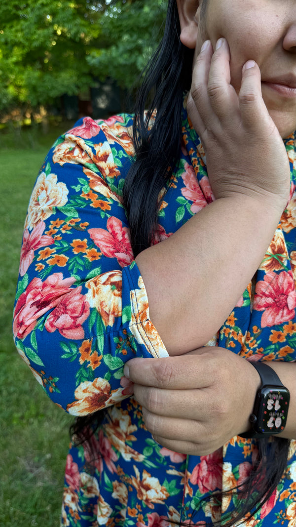 Royal Bloom Maxi Dress