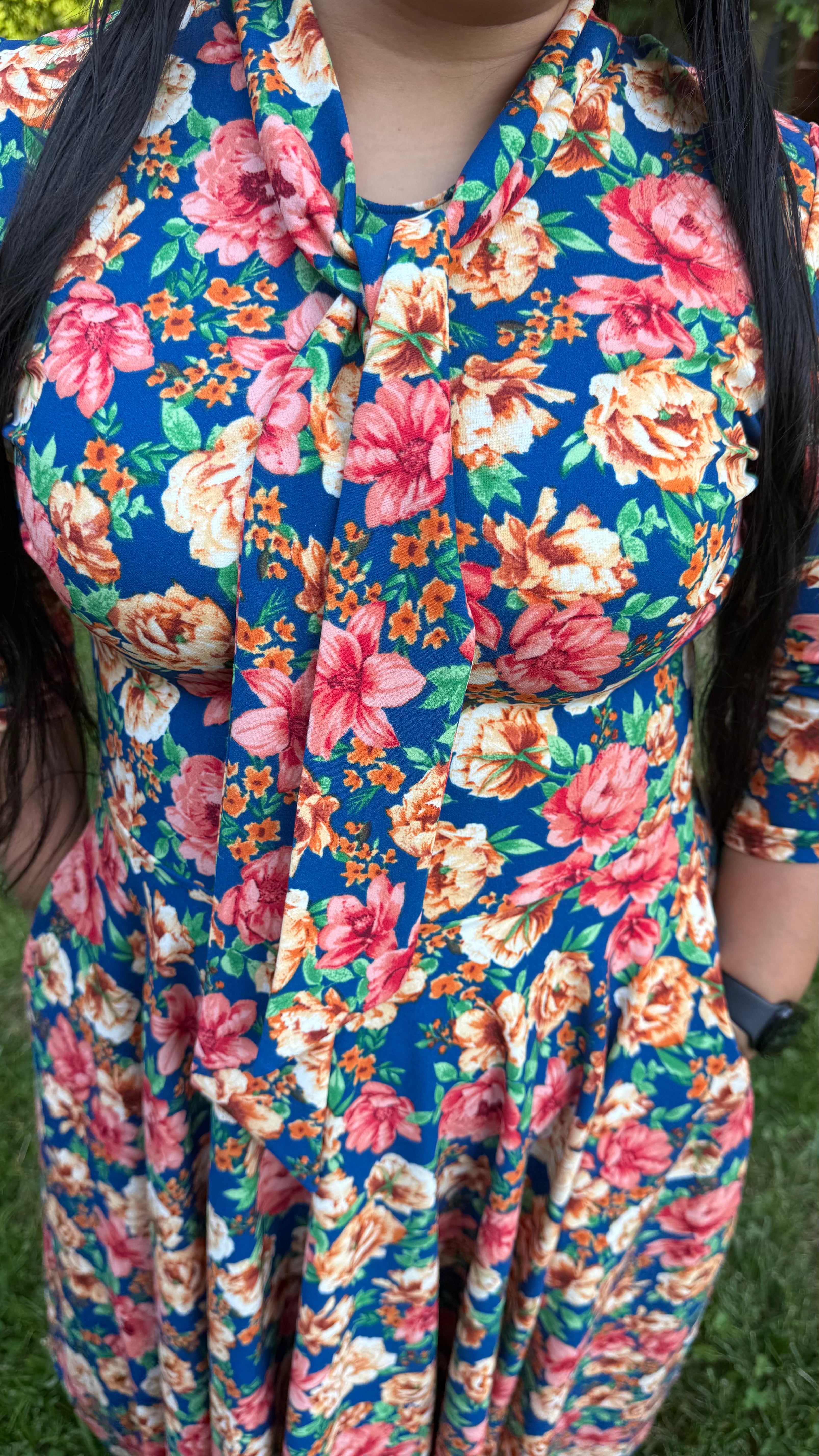 Royal Bloom Maxi Dress