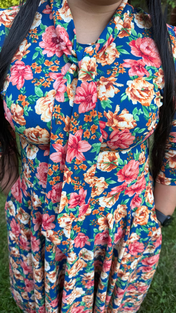 Royal Bloom Maxi Dress