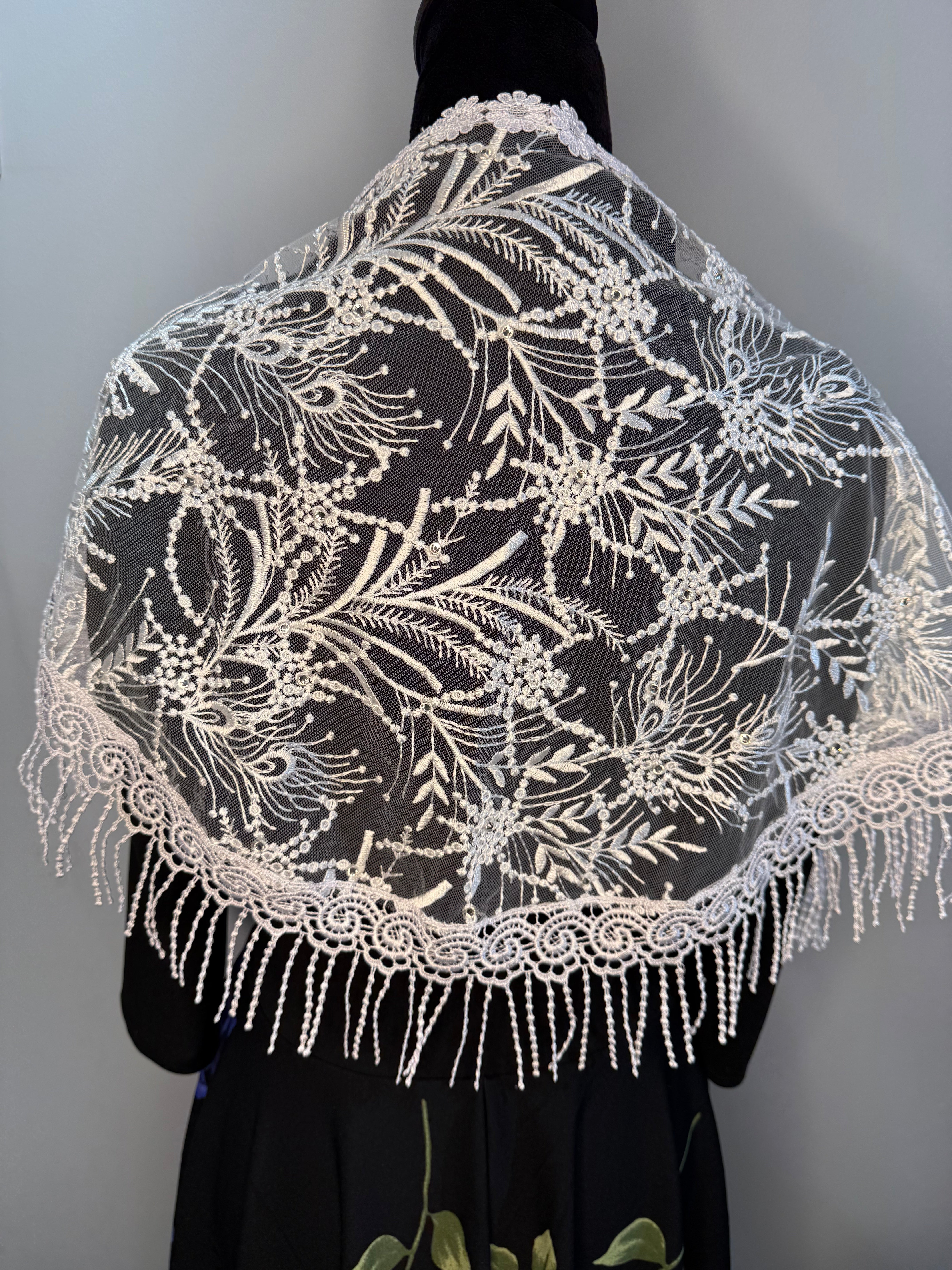 Embroidery Mesh Lace Veil