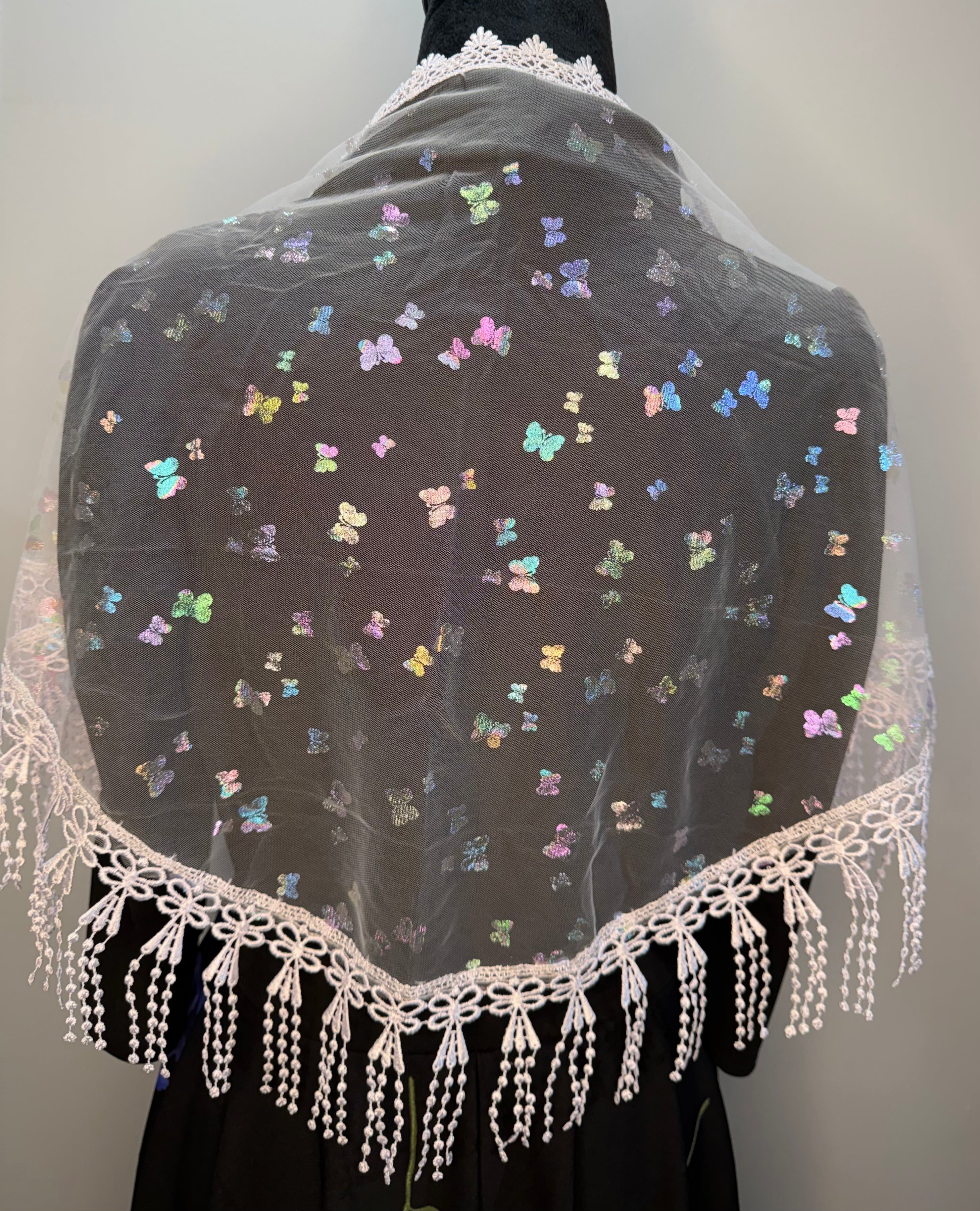 Butterfly Mesh prayer Veil