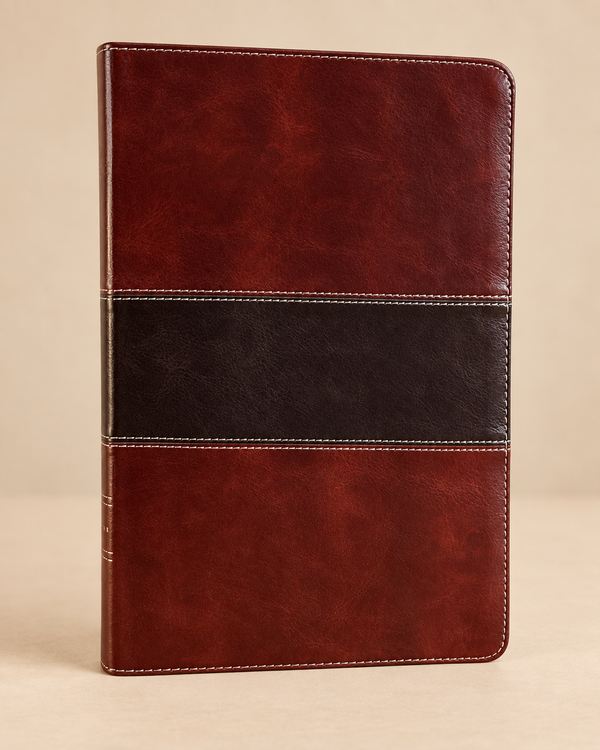 Biblia del Pescador letra grande RVR1960 en caoba y café