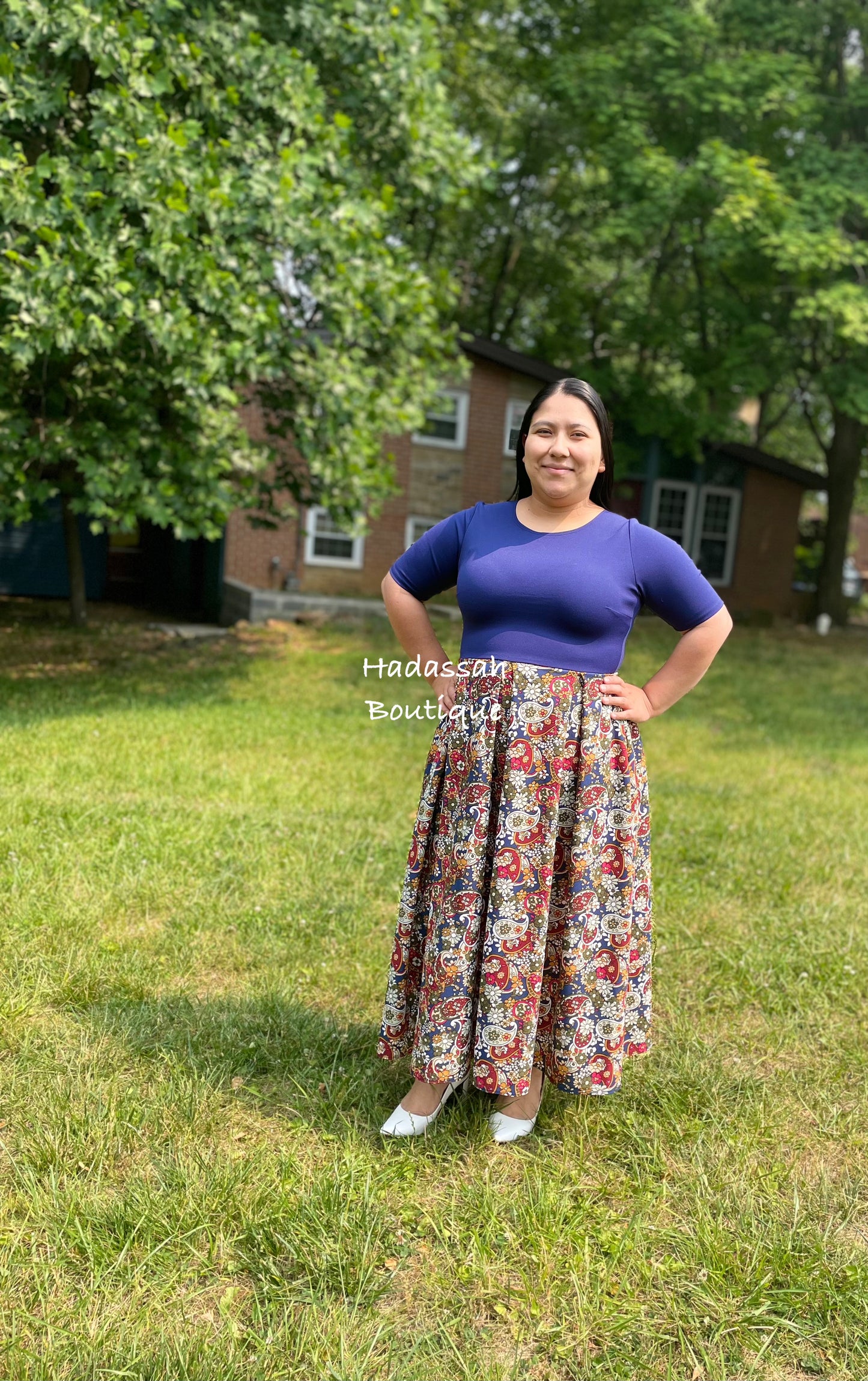 Blue floral Maxi Dress