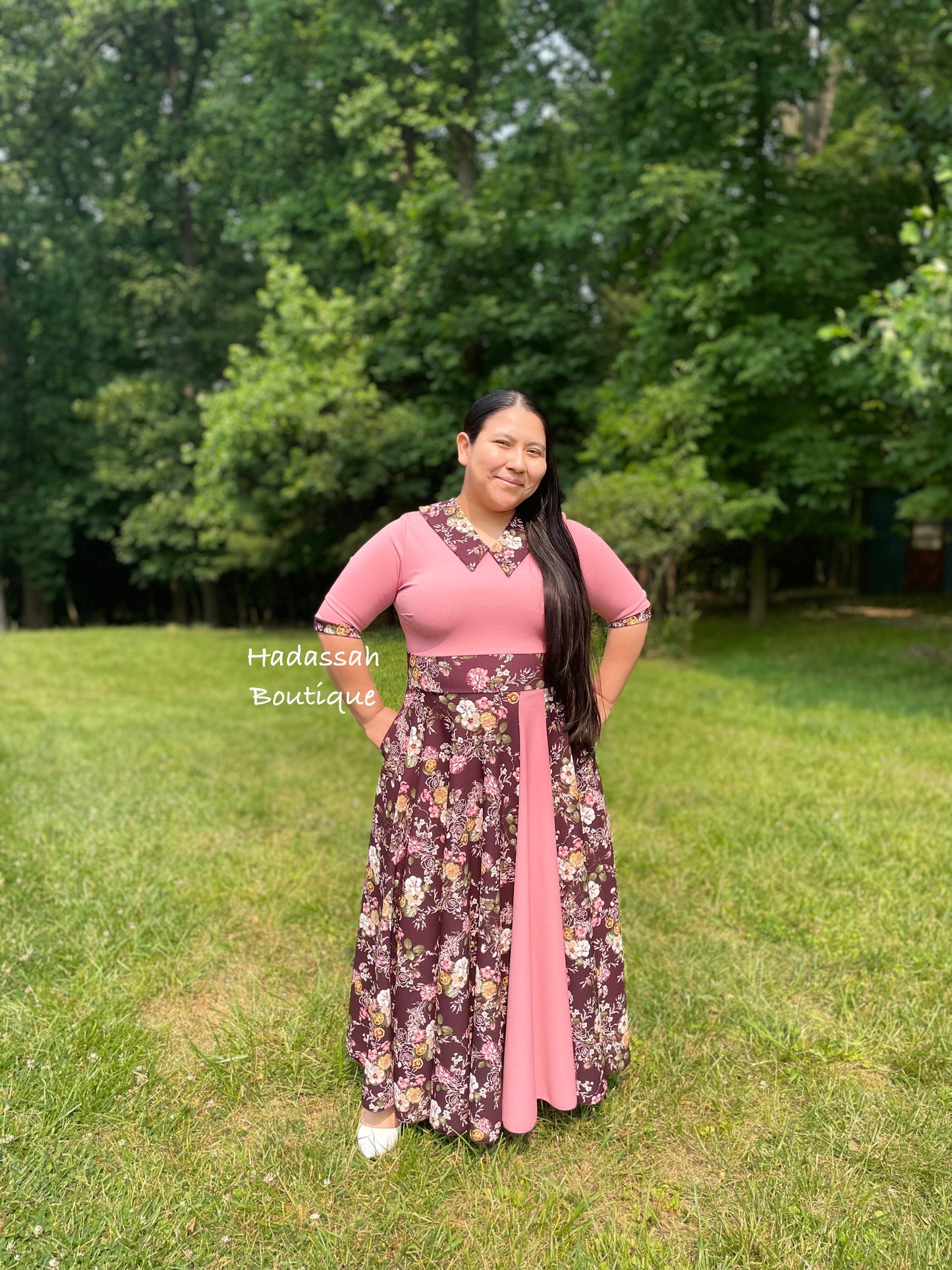 Wood Rose Maxi Dress