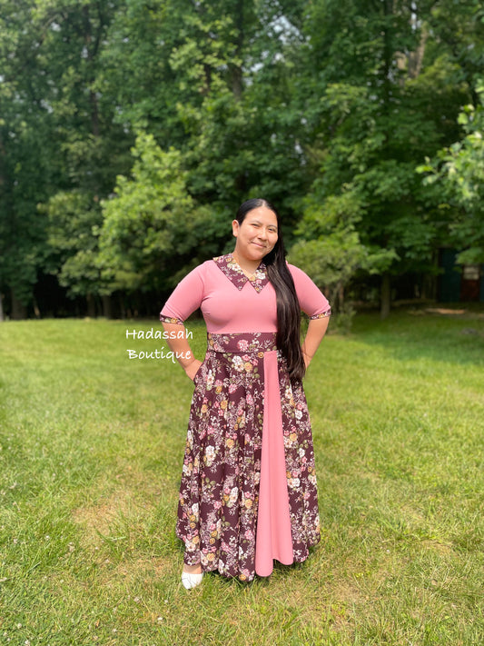 Wood Rose Maxi Dress